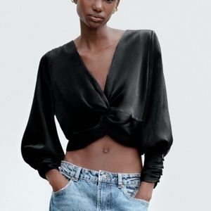 Zara silk top